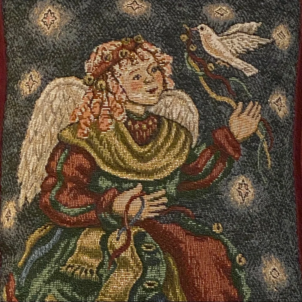 New  Throw Accent Pillow Holiday Christmas Madison Landing Peaceful Angel Dove